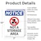 Signmission Not A Storage Area, 7 in W x Rectangle, Aluminum OS-2PACK-NS-A-710-V-15129 - alternate 6